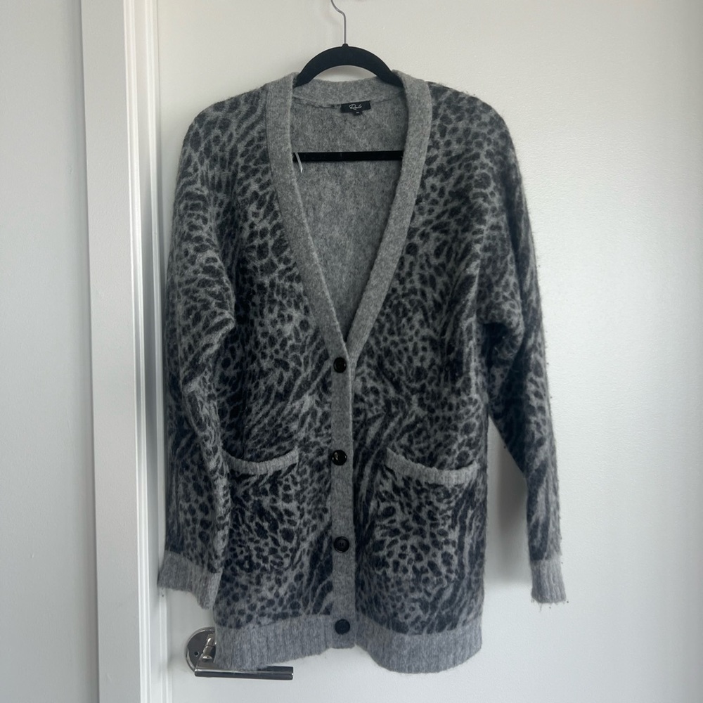 Rails leopard print grey cardigan